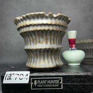 ぽ704 Mサイズ 植木鉢 陶器 検（塊根植物 アガベ パキプス invisible ink raw life factory SRL 信楽焼 伝市鉢カタチ製作所 グラキリス)