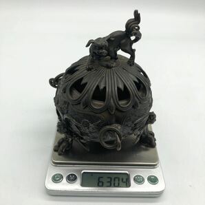 130508香炉 三脚唐子香炉 在 高岡銅器 子縁起物 金属工芸 香道具 茶道具 アンティーク 骨董品 伝統工芸中国美術 の画像8