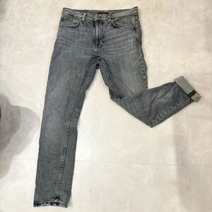 【1円開始!!】nudie jeans ヌーディージーンズ W30 グレー