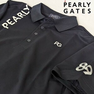 ★新品正規品 PEARLYGATES/パーリーゲイツ メンズビッグ裏カノコ 半袖ポロシャツsize5(L) 抜群の吸収速乾性、通気性