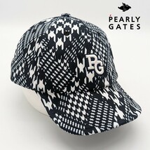 ★新品正規品 PEARLYGATES/パーリーゲイツ 千鳥アーガイル柄 折り畳みキャップ (UNISEX)　折り畳めて簡単収納！！_画像1