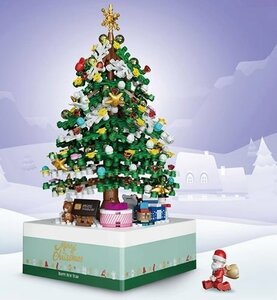 新品未使用　ブロック　積み木　未組立　クリスマスツリー　506粒　ギフト　クリスマスプレゼント　箱付き　zd112