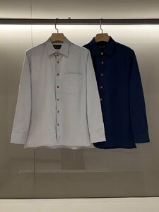 キトン　KITON　メンズ　シャツ　長袖　ビジネス　シンプル　通勤　亜麻使用　48-54　サイズ選択可能　4489