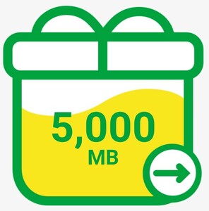 コード通知 mineo パケットギフト 5000MB マイネオ パケットギフトコード