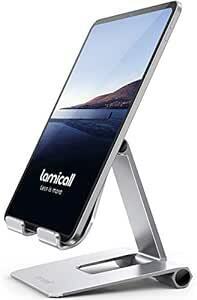 Lomicall 折り畳み式 タブレット スマホ 兼用 スタンド ホルダー 角度調整 iPad用 stand : アルミ 合金