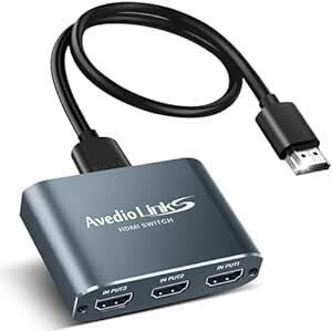 HDMI 切替器 4K 60Hz アルミニウム合金製 avedio links HDMI セレクター3入力1出力HDMI スイッチ
