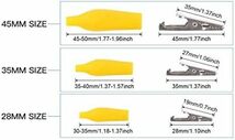 ワニ口クリップクランプ コネクタ 回路試験 90個入り テストクランプ + 10本電線 ダブルエンド ワニ口クリップ サイズ ワニ_画像3