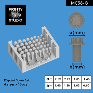 3D printer ti tail up 12 Point bolt model #MC38-G
