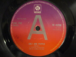 Carl And Carla ： Salt And Pepper 7'' / 45s (( 70's Funky Soul 男女デュオ )) c/w You Don't Miss Your Water Till The Well Runs Dry