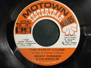 Smokey Robinson & The Miracles ： The Tears Of A Clown 7'' / 45s (( Soul )) c/w Who's Gonna Take The Blame