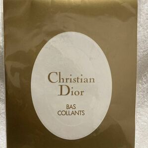 【新品】Christian Dior ロゴ入りアウトゴム ストーン＆刺繍 スズラン ワンポイント アイボリー パンティストッキング パンストの画像2