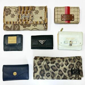 ◆財布＆小物 7点セット◆　PRADA プラダ　マイケルコース　ポーター　ケイトスペード　GUESS ゲス 等 【USED】0529