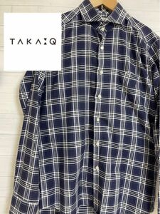 タカキュー　シャツ　チェック　L 長袖シャツ 