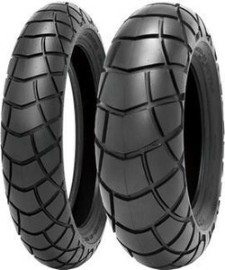 YAMAHA TW125/200/225 タイヤ&チューブ前後2本セット　SHINKO 130/80-18・SR428 180/80-14