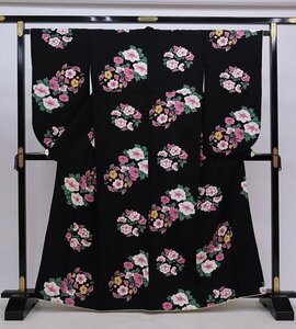 cherry*z2502lr*. industry. thought . making * two shaku sleeve small long-sleeved kimono * black series * graduation ceremony two shaku sleeve hakama easy dressing long-sleeved kimono street ..kimono[ secondhand goods / poly- ]