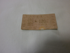 おかげさまで満一歳　JR西日本　大阪環状線　京橋から120円のキップ一枚　乗車券　昭和62年4月2日