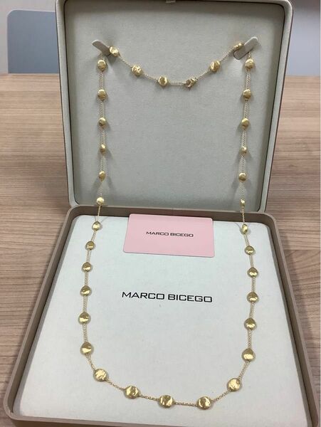 　MARCO BICEGO SIVIGLIA (マルコ　ビチェゴ)18Kゴールドハンドクラフトレイヤードネックレス　国際保証書付