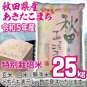 農家直送 秋田県産 令和5年 あきたこまち ２５kg 特別栽培米 秋田小町 無洗米も対応