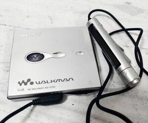 # редкий редкость # SONY MZ-E700 WALKMAN портативный MD плеер MD Walkman серебряный работоспособность не проверялась 