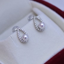 ピアス パール 本真珠 淡水パール 4mm-5mm パールピアス 卒業式 真珠 ピアス 普段使い パール 結婚式 冠婚葬祭 入学式 記念日 zed62a_画像3