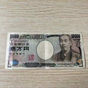 福沢諭吉 一万円札 6ゾロ目 QD666666Eの画像4