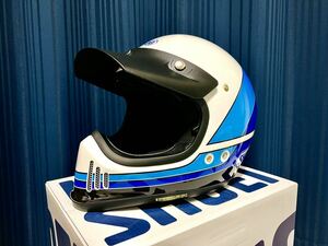 【未使用展示品】SHOEI　EX-ZERO　EQUATION　TC-11　BLUE/WHITE　Mサイズ フルフェイス ヘルメット 廃盤 モデル　正規品 バイザー付　