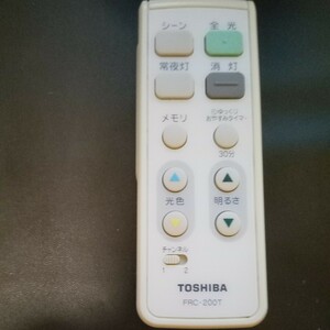 東芝シーリングライト用リモコン　（ジャンク）使用できました。 東芝 シーリングライト用リモコン FRC-200T