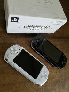 ジャンク PSP 2点 まとめて セット SONY PSP-3000 zw DISSIDIA FF 20th Anniversary Limited モデル 白 ホワイト PSP-1000 黒 ブラック 