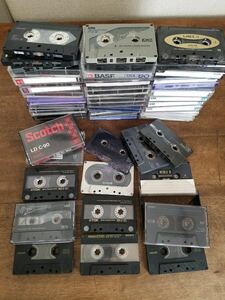  warehouse . that time thing cassette tape 51 point together set metal Hi Posi normal SONY AXIA maxell TDK Scotch BASF Showa Retro audio 