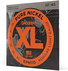 D'Addario ダダリオ エレキギター弦 ピュアニッケル Regular Light .010-.045 EPN110 【国内