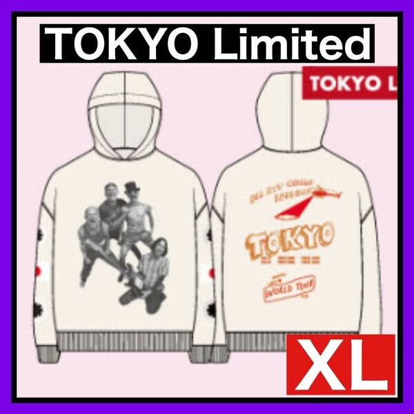 【XL】東京限定 2024 レッドホットチリペッパーズ パーカー ホワイト