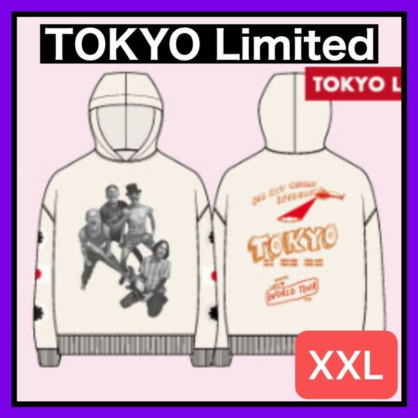 【XXL】東京限定 2024 レッドホットチリペッパーズ パーカー ホワイト