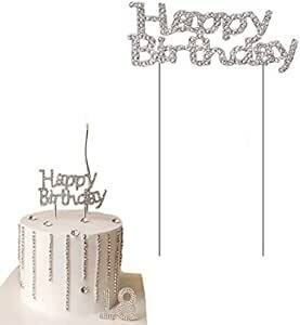 nalaina Happy Birthday ケーキトッパー 誕生日 ケーキ挿入カード ウォータドリル 誕生日ケーキ ハッピーバー