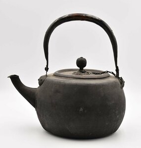 □△銅瓶　古民具・茶道具　銅製の大きなやかん 鶴の絵　茶器 茶道具 アンティーク 湯沸し