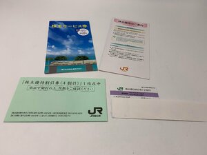 ** JR East Japan stockholder hospitality discount ticket 1 sheets & service ticket 2024 year 6 month 30 until the day 