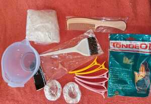  henna color * Home color for wool dyeing paint brush ( brush )* gloves * ear cap * hair - clip * set + extra 