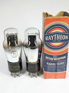17883　RAYTHEON　76　ブラックプレート　2本　TV-7D/Uにて試験済み　真空管