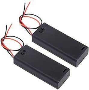 KAUMO 電池ボックス 単4電池×2 直列 3V 電池ケース ON/OFFスイッチ付き 電池ホルダー (2個