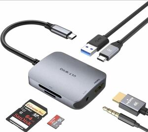 多機能6 in 1 USB Cドッキングステーション】4K@30Hz HDMIポート、USB 3.0ポート、100W PDポート