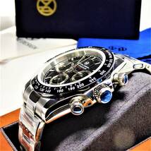 送料無料・新品・パガーニデザイン・メンズ・セイコー製VK63クロノグラフクオーツ式腕時計 ・オマージュウオッチ・ステンレス・ブラック_画像4