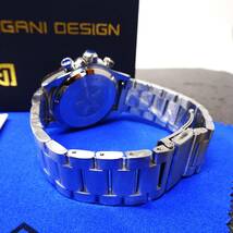 送料無料・新品・パガーニデザイン・メンズ・セイコー製VK63クロノグラフクオーツ式腕時計・フルメタル・オマージュウオッチ・PD-1664 _画像6