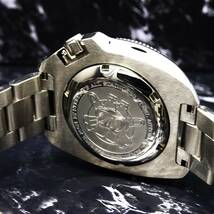 送料無料〓新品〓steeldiveブランド・200m防水・NH35メカニカル機械式・アワビダイバー腕時計・オマージュウオッチ・フルメタル・ブラック _画像4
