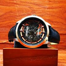 送料無料・新品・パガーニデザインPAGANI DESIGN腕時計メンズスケルトンメカニカルウォッチ自動巻きクロコ型押し本革腕時計PD-1638_画像2