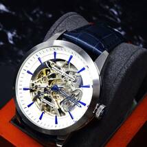 送料無料・新品・パガーニデザインPAGANI DESIGN腕時計メンズスケルトンメカニカルウォッチ自動巻きクロコ型押し本革腕時計PD-1638_画像8