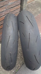 【中古】ダンロップ α13SP 110 140 17 前後セット ダンロップ