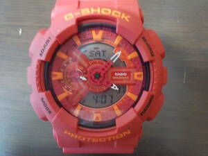 G-SHOCK 赤Ｇショック　カシオ腕時計20気圧防水　メンズレッドGA-110AC-4AJF ほぼ新品、開封のみ、１回腕に装着　化粧箱付き