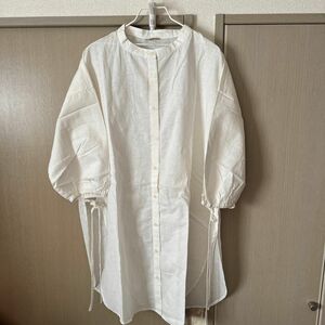 新品★脇リボンバンドカラーチュニック　SM2 サマンサモスモス Samansa Mos2 ロングシャツ　シャツ