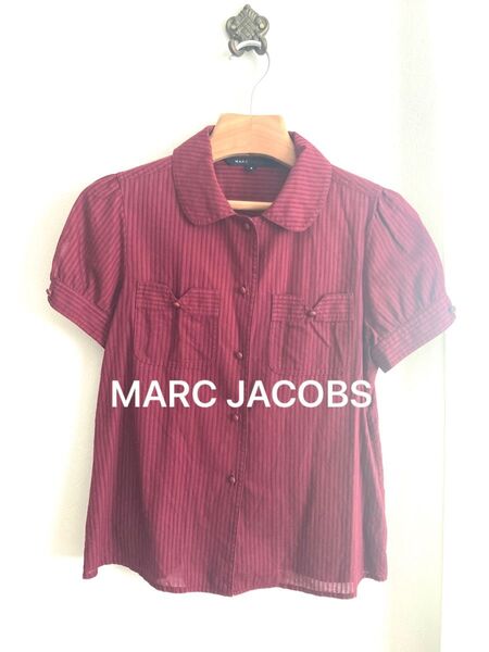 【MARC JACOBS 】マークジェイコブス 半袖縦ストライプシャツ ブラウス サイズ4 XS