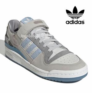 新品未使用 アディダス 【27.5cm】 FORUM LOW 定価12100円 adidas フォーラム ロー レザー 天然皮革 スニーカー 本革 スエード 6333 グレー