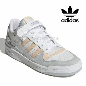 新品未使用 アディダス【26.5cm】 FORUM LOW 定価12100円 フォーラム 天然皮革 本革 レザー adidas スニーカー アディダス ローカット 7076